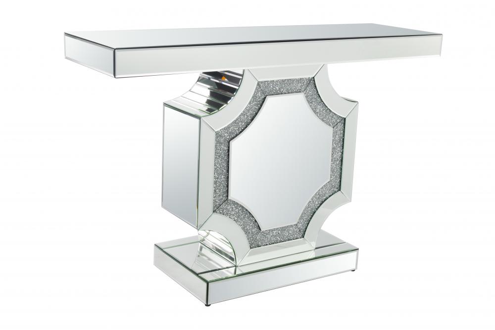 Mesa de consola de diamantes triturada de venta caliente con espejo espejo