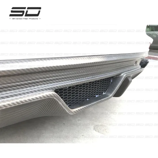 SD Style Dry Carbon Fiber Body Kit - Rear Bumper Lip & Diffuser for Porsche Panamera 971
