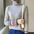 Rolled Hem Collar Simple Sweatshirt