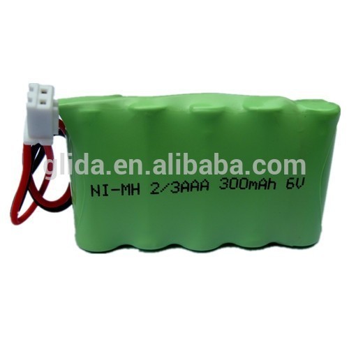NiMH 2/3AAA 300mAh 6V Battery Pack