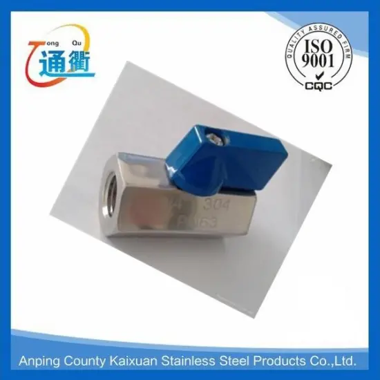 casting threaded stainless steel mini 1/4 ball valve
