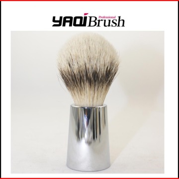 badger hair shaving brush silver