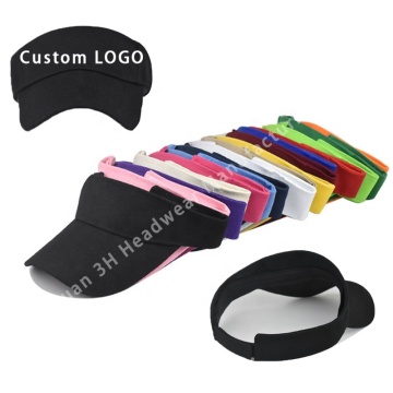 Custom Logo Adjustable Breathable Curved Brim Sports Visor for Women