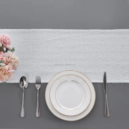 2022 New Design Polyester Wedding Sequin Table Runners