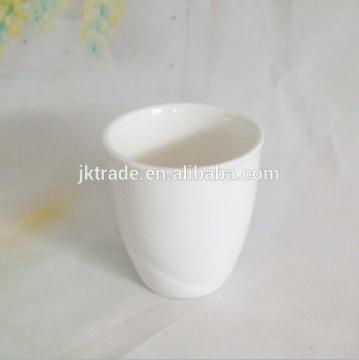 White Custom Wide Mouth Porcelain Handleless Tea Cups