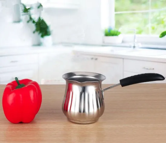 Flower-shaped Stainless Steel Pot for Milk