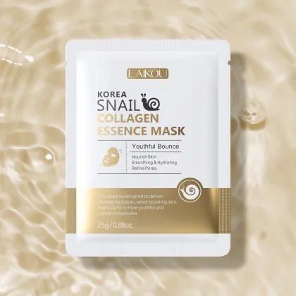 Korean Snail Collagen Facial Mask - 25g Pore Cleansing & Firming Moisturizer
