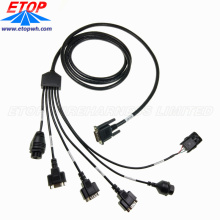 د RJ45 نښلونکی او جوړ شوي D-فرزي تار پراخه شوی