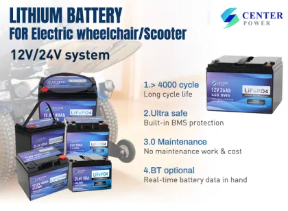BT Monitoring: 24V Electric Mobility Scooter and Wheelchair Battery Solutions