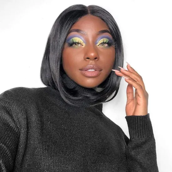 Cuticles Aligned Short Pixie Cut Wig Short Bob 150% 180% 250% T Part Lace Front Closure Human Hair Bob Wigs For Black Women