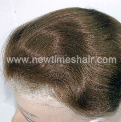 French lace with PU coat on sides back hair toupee