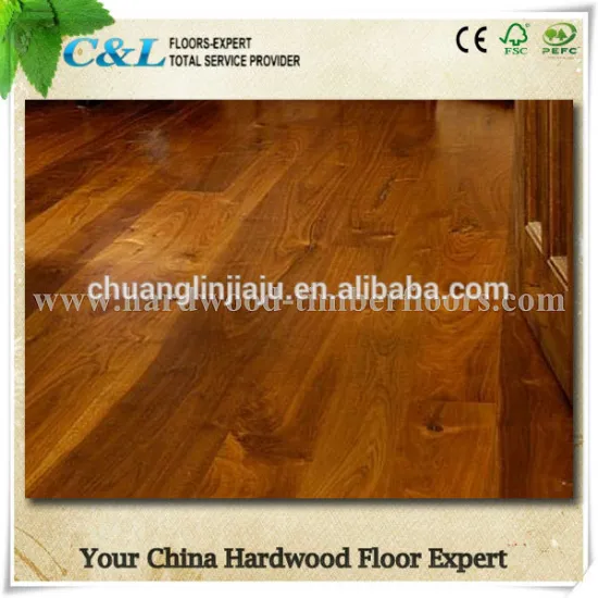 T&G system Natural smooth surface Asian walnut acacia wood flooring