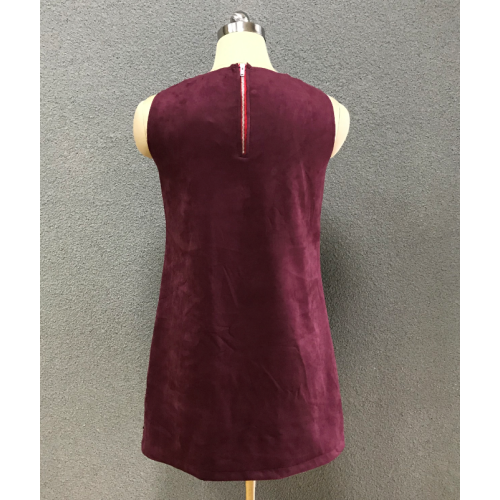 robe sans manches en tweed pour femme