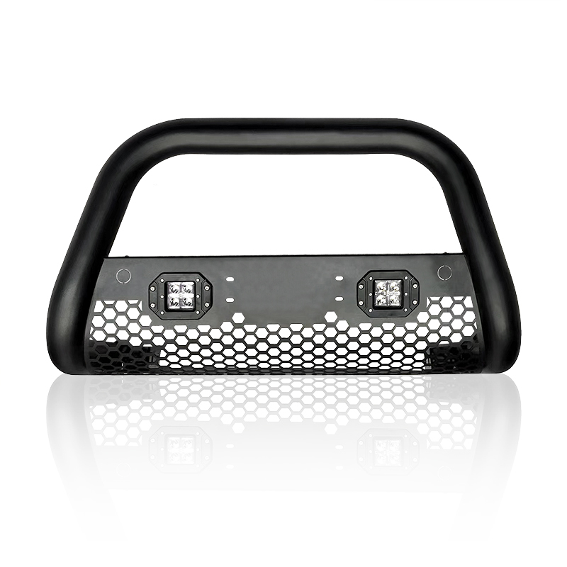 U-shaped honeycomb baffle iron front bumper