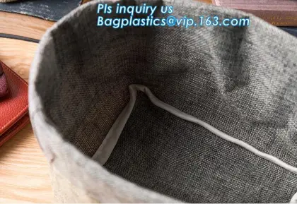 Flax Fabric Folding Linen Laundry Baskets, Flax Bamboo Foldable Laundry Hamper ,Baskets with fabric covering