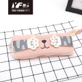 Hotsale custom creative cute cat canvas pencil case