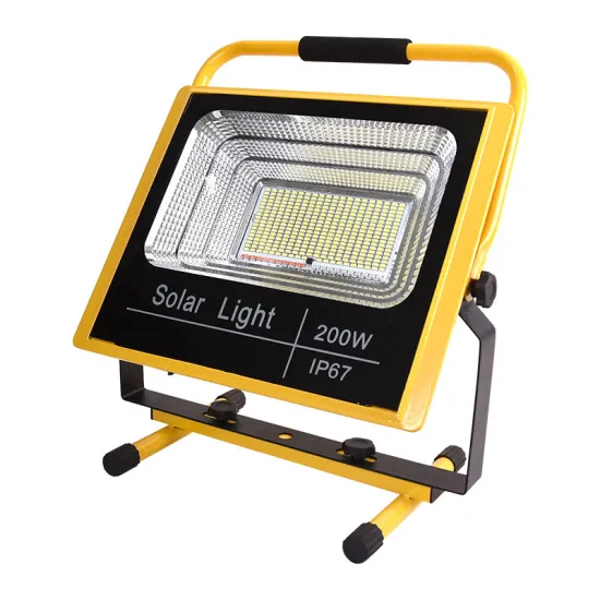 Portable IP67 High Brightness Solar-Powered Rechargeable Remote Control Outdoor Emergency Warning Flood Light