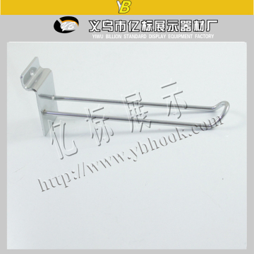 Metal Iron U Shaped Two Line For Shop Slatwall Hooks