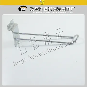 Metal Iron U Shaped Two Line For Shop Slatwall Hooks