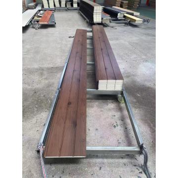 Flat Metal Siding Wood Grain with Grooves Sandwich Panel