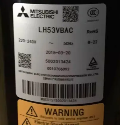 Mitsubishi 32000BTU Air Conditioner with LHT53VBAC Rotary Compressor (R22)