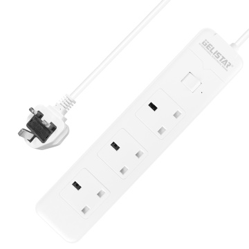 British Standard ABS Material Power Strip with 3 Outlet Socket