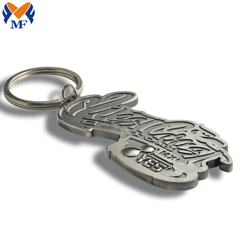 Metal Custom Logo Antique Silver Custom Keychain