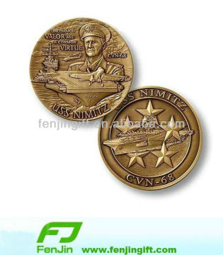 customized metal round military badge