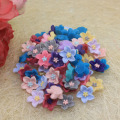 12MM Colorful Flatback Resin Flower Beads Flower Cabochons Jewelry Making DIY