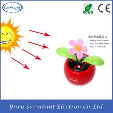 Solar Plant Car Decoration flip flap dancing solar flower for car