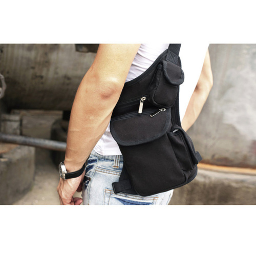 Black or Custom Waist Leg Bag for Men