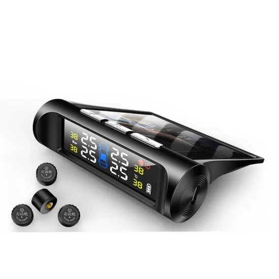 Solar Power TPMS Car Security Alarm Systems Car Tire Pressure Monitoring Systems Built-In External Sensors Auto Security Warning
