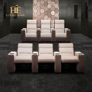 High-End Custom Electric Function Recliner Viewing Sofa for Home Theater Villa