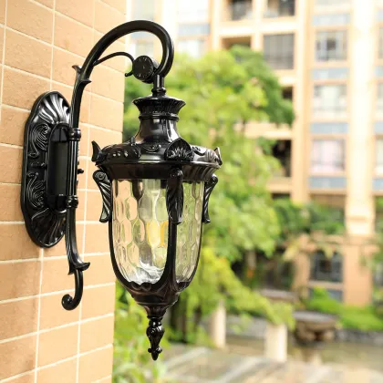 Modern Glass LED Garden Wall Lamps