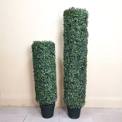 High Quality Custom Faux Three Boxwood Topiary Indoor Trees