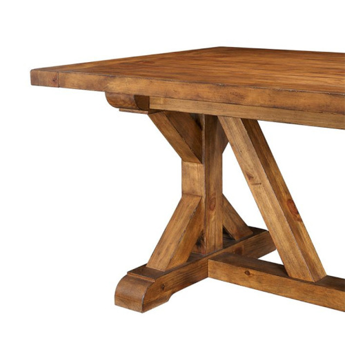 Antique-Style Solid Wood Dining Table