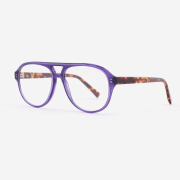 Super thin Pilot Round Acetate Unisex Optical Frames