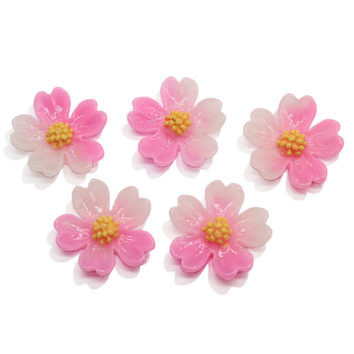 Pretty Gradient Colorful Flower Cherry Slime Filler Charms Simulazione Sakura Resin Beads Home Shoes Accessorio ornamento fai da te