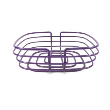 Purple Square Metal Wire Bread Basket