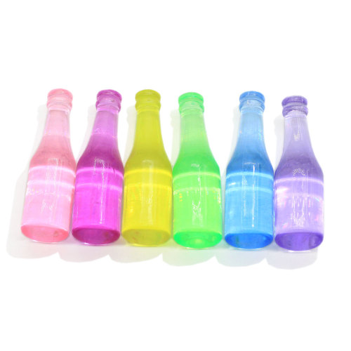 Cute Candy Color Drink Bottle Resin Charms Kids Dollhouse Kitchen Ornament Diy Art Decor Fashion Room Embelliment Parts