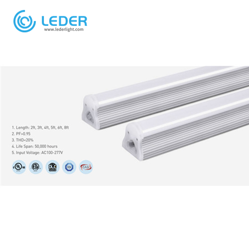 LEDER Dimmable एल्युमिनियम 3000K 2ft LED ट्यूब लाइट