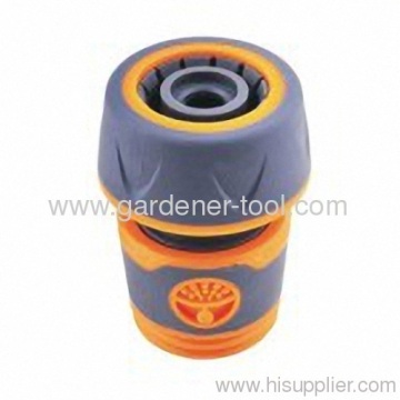 Plastic 3/4" Snap-in Garden Water Quick Connector With Soft Coat 