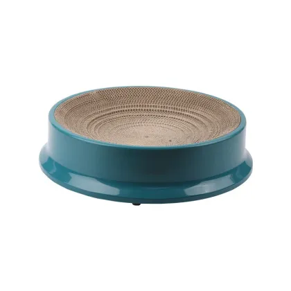 Round Replaceable Core Grasp Resistant Plastic Cat Scratch Board