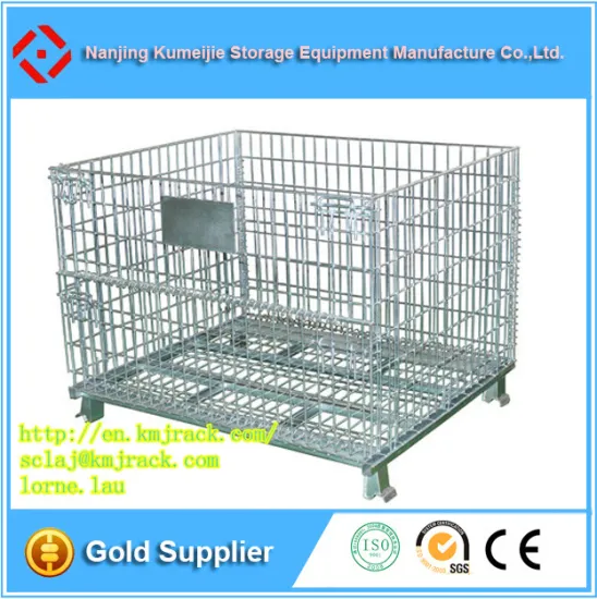 Warehouse Foldable Steel Wire Storage Cage