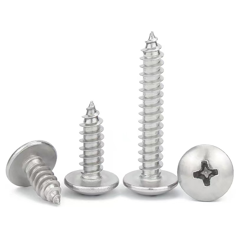 Cross Recessed Large flat Head Tapping Screws