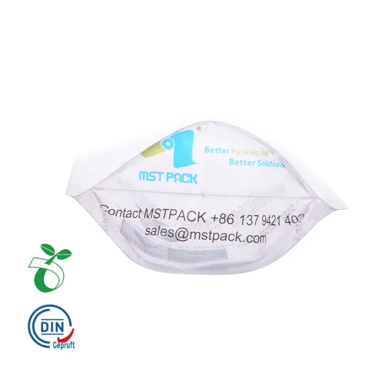 100 compostable stand up pouches with zipper for food