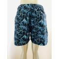 Blue Lightning Print Shorts Beach