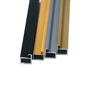 Minimalist Matt Black Aluminum Frames for Kitchen Cabinets and Glass Doors - Italian Style