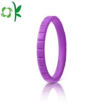 Fashion Ladder-shape Customized Logo Silicone Finger Rings