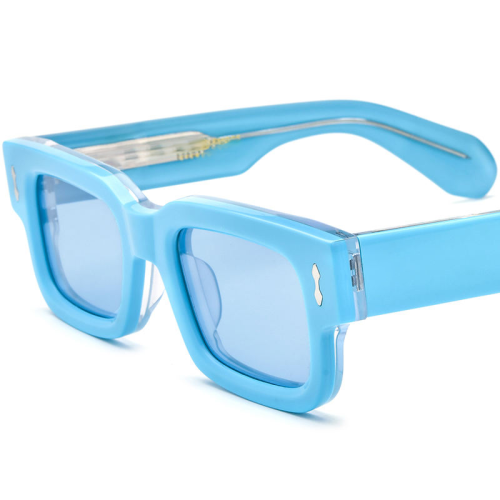 20226 Candy Color Square Acetate Polarized Sunglasses